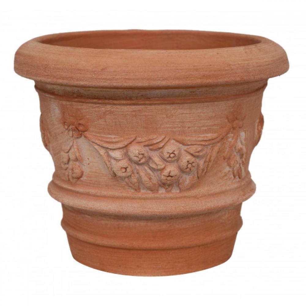 cotto keramika terracotta kvetinac zahradny hlina tehla zahradna stavba mrazuvzdorna toskansko toskansko handmade rucne vyrobeny remeselny lameridiana kvet vzor.jpg
